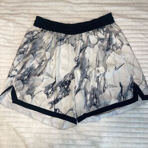 Nike Women's Athletic Shorts - Black and White Marble